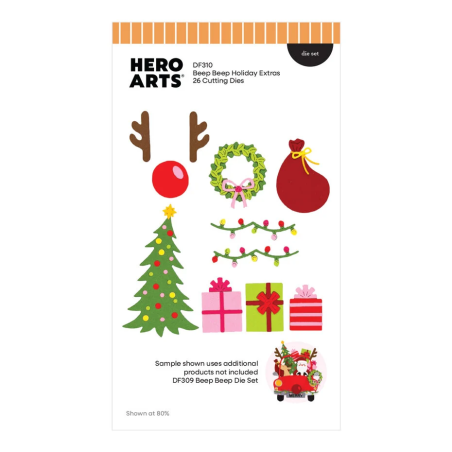 HERO ARTS Whimsical Wheels Die Set Beep Beep Holiday Extras