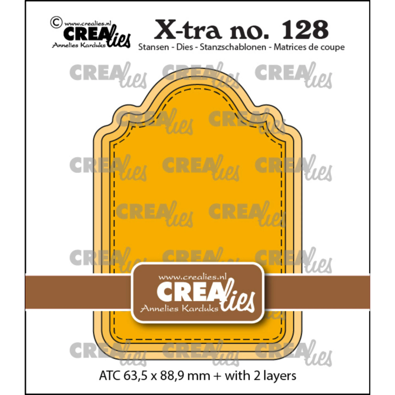 Crealies X-tra Dies no. 128 ATC Panel C