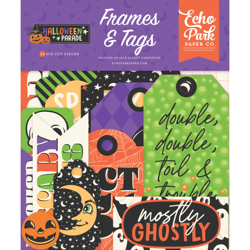 Echo Park Halloween Parade Frames & Tags 33pz