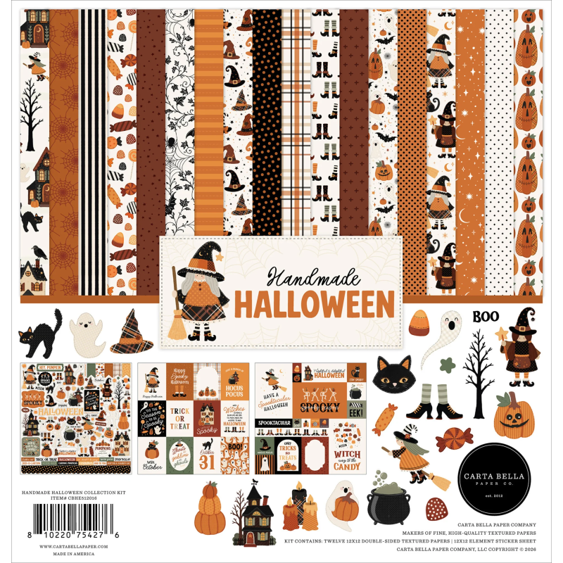 Carta Bella Handmade Halloween Paper Pad 30x30cm