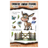 Creative Ember Designs The Travelers A6 Stamp Set Go Kick by Leonie Pujol