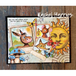 Creative Ember Designs The Travelers A6 Stamp Set Go Kick by Leonie Pujol