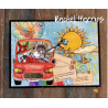 Creative Ember Designs The Travelers A6 Stamp Set Go Kick by Leonie Pujol