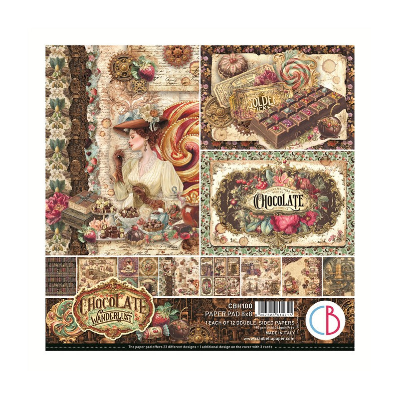 Ciao Bella Chocolate Wanderlust Paper Pad 20x20cm