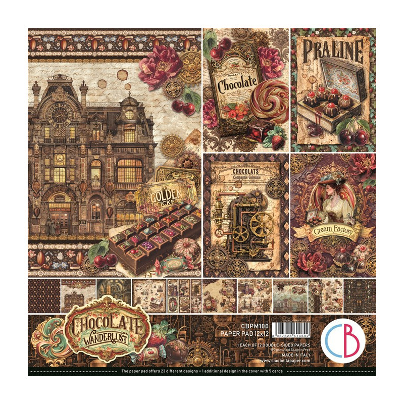 Ciao Bella Chocolate Wanderlust Paper Pad 30x30cm