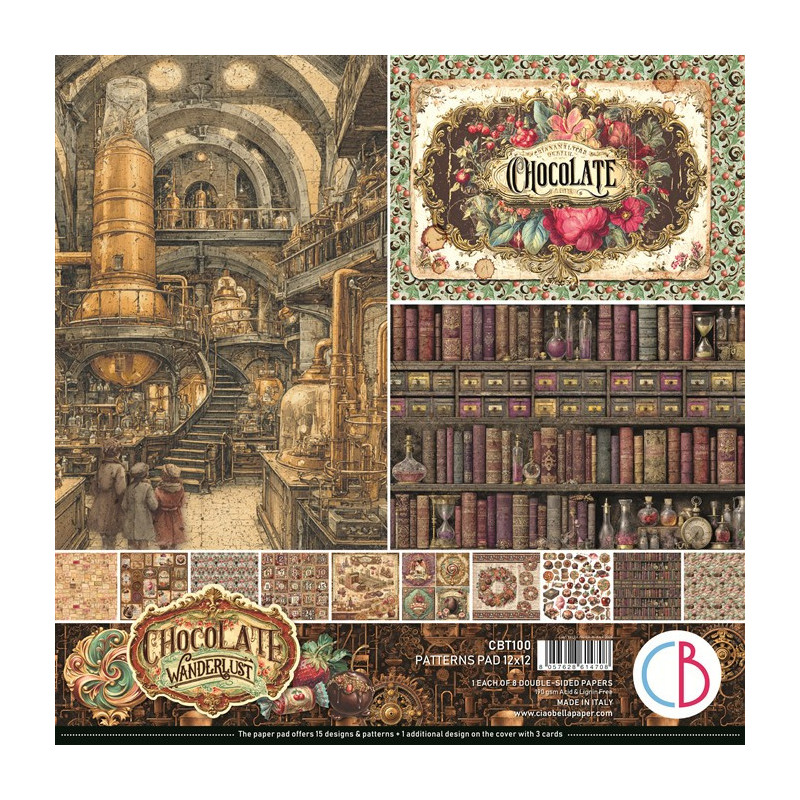 Ciao Bella Chocolate Wanderlust Patterns Pad 30x30cm