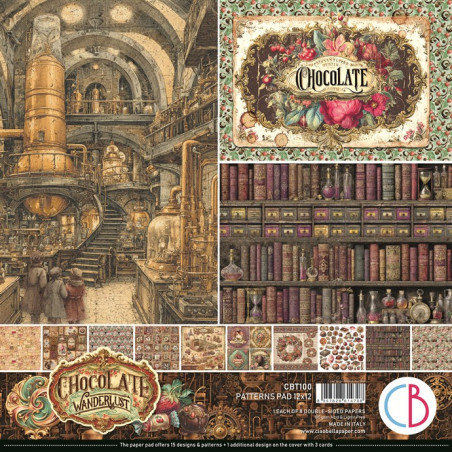 Ciao Bella Chocolate Wanderlust Patterns Pad 30x30cm