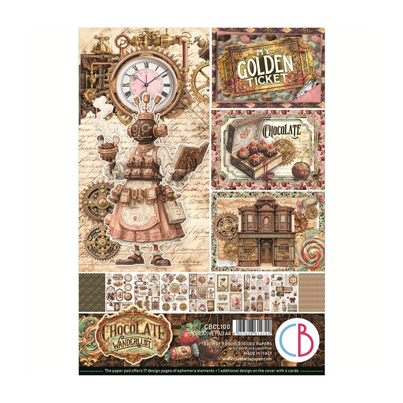 Ciao Bella Chocolate Wanderlust Creative Pad A4