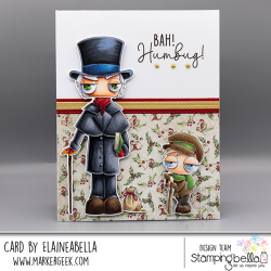 Stamping Bella ODDBALL EBENEZER SCROOGE & TINY TIM Stamp