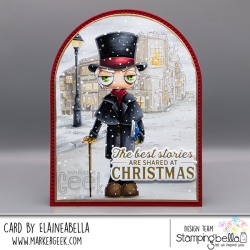 Stamping Bella ODDBALL EBENEZER SCROOGE & TINY TIM Stamp
