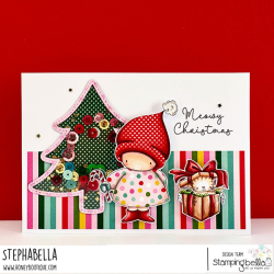 Stamping Bella BUNDLE GIRL AND THE CHRISTMAS KITTY Stamp