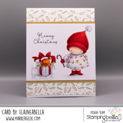 Stamping Bella BUNDLE GIRL AND THE CHRISTMAS KITTY Stamp
