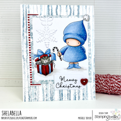 Stamping Bella BUNDLE GIRL AND THE CHRISTMAS KITTY Stamp