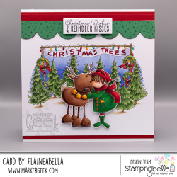 Stamping Bella CHRISTMAS TREE LOT BACKDROP Stamp