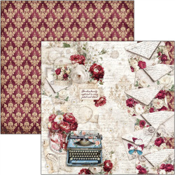 Ciao Bella BOHEMIAN BURGUNDY Paper Pad 20x20cm