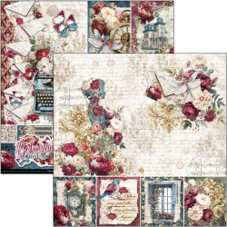Ciao Bella BOHEMIAN BURGUNDY Paper Pad 30x30cm