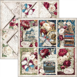 Ciao Bella BOHEMIAN BURGUNDY Paper Pad 30x30cm