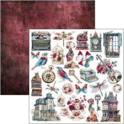Ciao Bella BOHEMIAN BURGUNDY Paper Pad 30x30cm