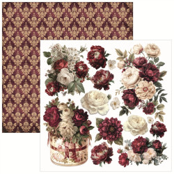 Ciao Bella BOHEMIAN BURGUNDY Fussy Cut Pad 15x15cm