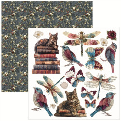 Ciao Bella BOHEMIAN BURGUNDY Fussy Cut Pad 15x15cm