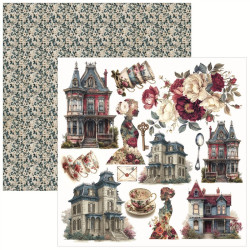 Ciao Bella BOHEMIAN BURGUNDY Fussy Cut Pad 15x15cm