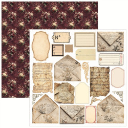 Ciao Bella BOHEMIAN BURGUNDY Fussy Cut Pad 15x15cm