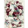 Ciao Bella BOHEMIAN BURGUNDY A5 Rice Paper Mixed 8fogli