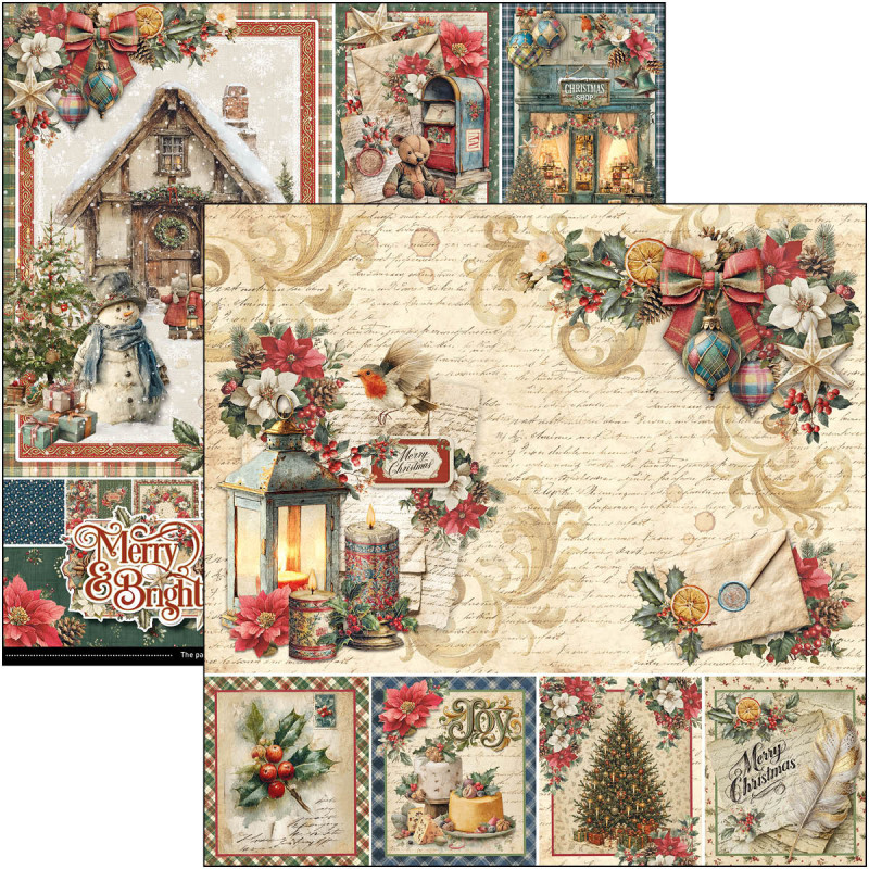 Ciao Bella MERRY & BRIGHT Paper Pad 30x30cm