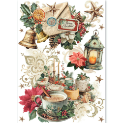 Ciao Bella MERRY & BRIGHT A5 Rice Paper Mixed 8fogli
