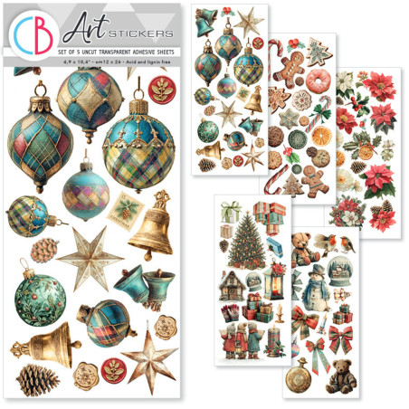 Ciao Bella MERRY & BRIGHT Transparent Adhesive Sheets 5pz