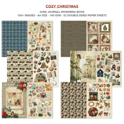 Ciao Bella Cozy Christmas A4 Junk Journal Ephemera Book 32pz