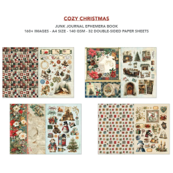 Ciao Bella Cozy Christmas A4 Junk Journal Ephemera Book 32pz