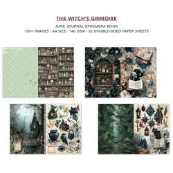Ciao Bella The Witch's Grimoire A4 Junk Journal Ephemera Book 32pz