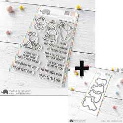 Mama Elephant FAMILY TIME SET Clear Stamp + CUTS