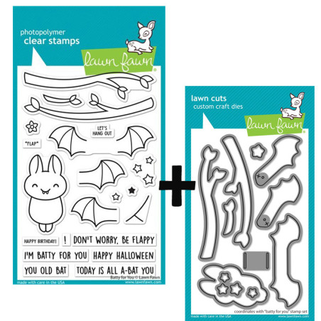 LAWN FAWN Batty for You SET timbro+fustelle