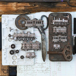 Finnabair Steampunk Express Decor Moulds