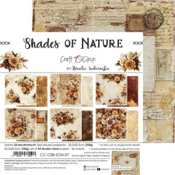 Craft o' Clock Shades Of Nature Paper COLLECTION and BASIC designs Set 20x20cm 24fg
