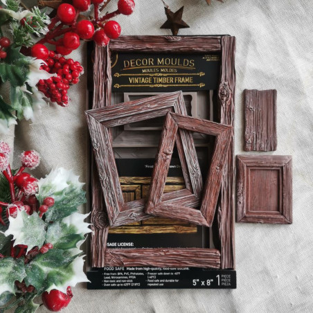 Re-Design with Prima Marketing Vintage Timber Christmas Decor Mould