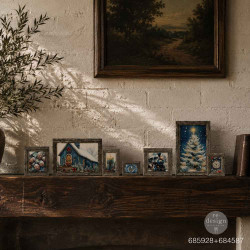 Re-Design with Prima Marketing Vintage Timber Christmas Decor Mould