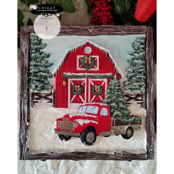 Re-Design with Prima Marketing Homestead Holiday Decor Mould