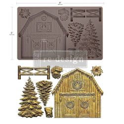 Re-Design with Prima Marketing Homestead Holiday Decor Mould