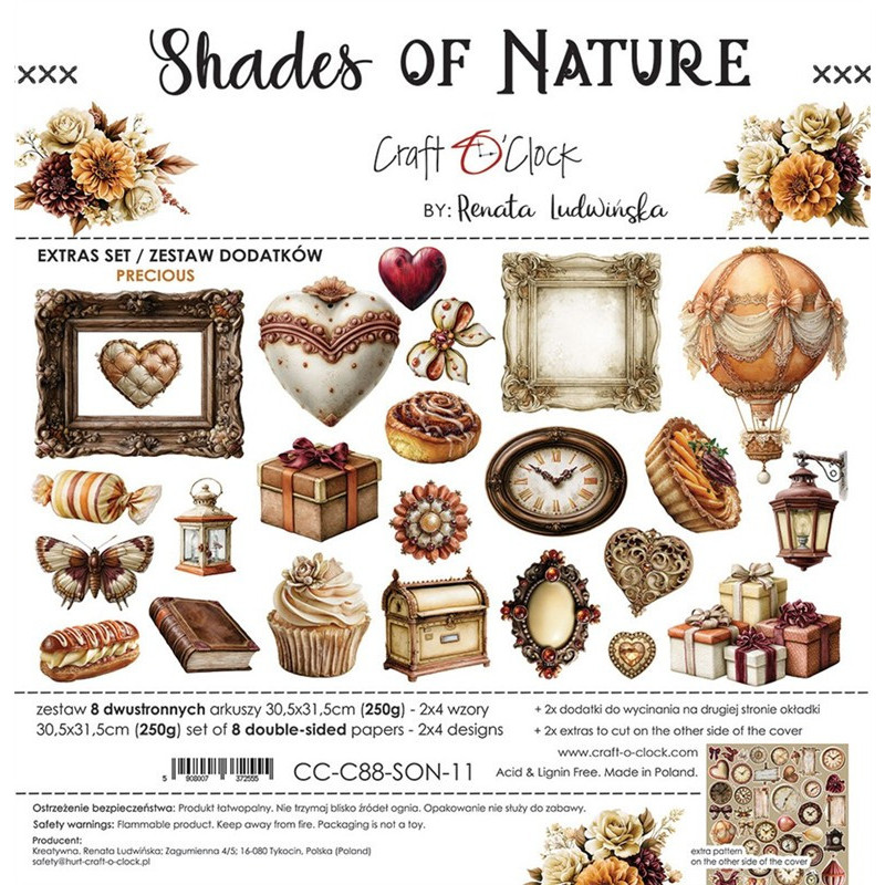 Craft o' Clock Shades Of Nature Extras to Cut PRECIOUS 30,5x31,5cm