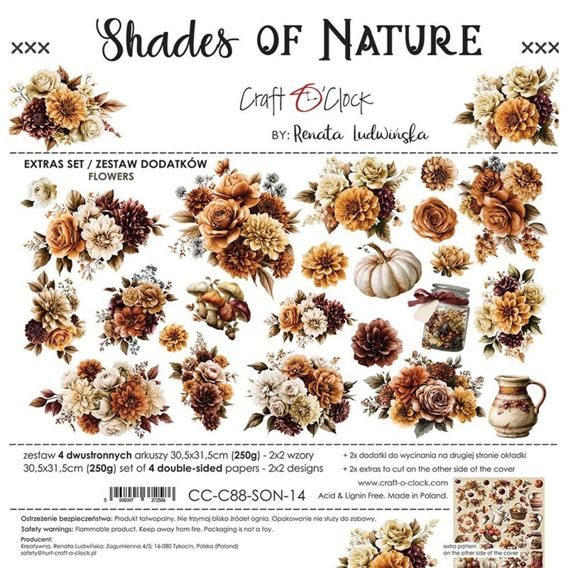 Craft o' Clock Shades Of Nature Extras to Cut FLOWERS & MORE 30,5x31,5cm