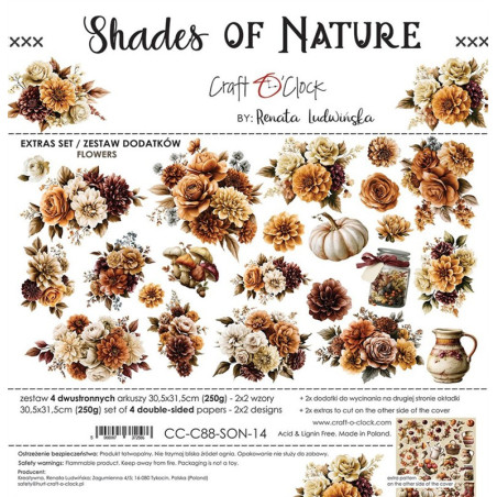 Craft o' Clock Shades Of Nature Extras to Cut FLOWERS & MORE 30,5x31,5cm