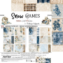 Craft o' Clock Snow Game Paper COLLECTION and BASIC designs Set 20x20cm 24fg