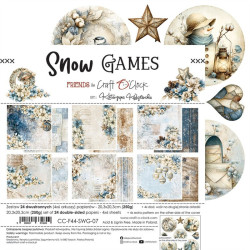 Craft o' Clock Snow Game Paper COLLECTION and BASIC designs Set 20x20cm 24fg