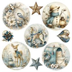Craft o' Clock Snow Game Paper COLLECTION and BASIC designs Set 20x20cm 24fg