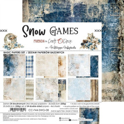 Craft o' Clock Snow Game Paper COLLECTION and BASIC designs Set 20x20cm 24fg