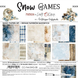 Craft o' Clock Snow Game BASIC PAPER Set 20x20cm 24fg