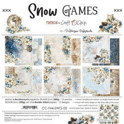 Craft o' Clock Snow Game Paper Collection Set 30x30cm 6fg